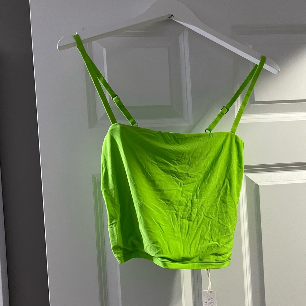 NEW‎ with tags! Women’s XL Aerie Green Fitted Crop Camisole